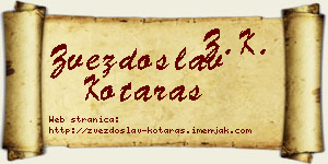 Zvezdoslav Kotaraš vizit kartica